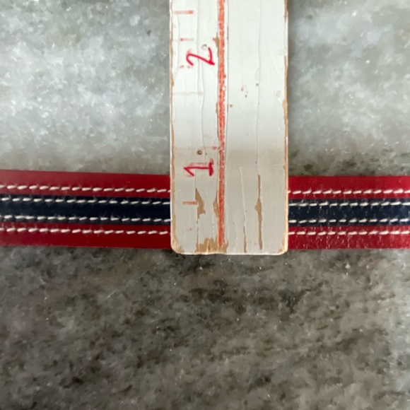 Coach Leather Belt Size Large Women’s  Red Blue Brown 3969 - Picture 8 of 9